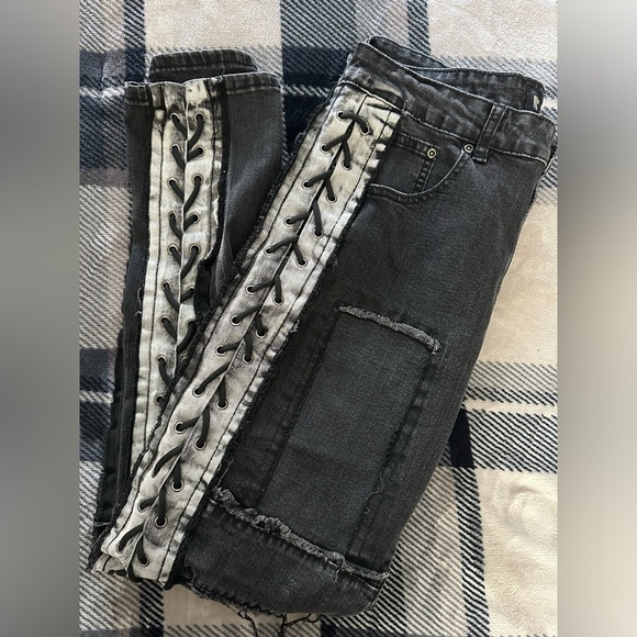 Waimea Men’s Black Distressed Skinny Jeans 34x32 - Picture 3 of 8